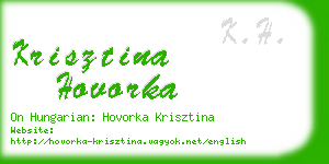krisztina hovorka business card